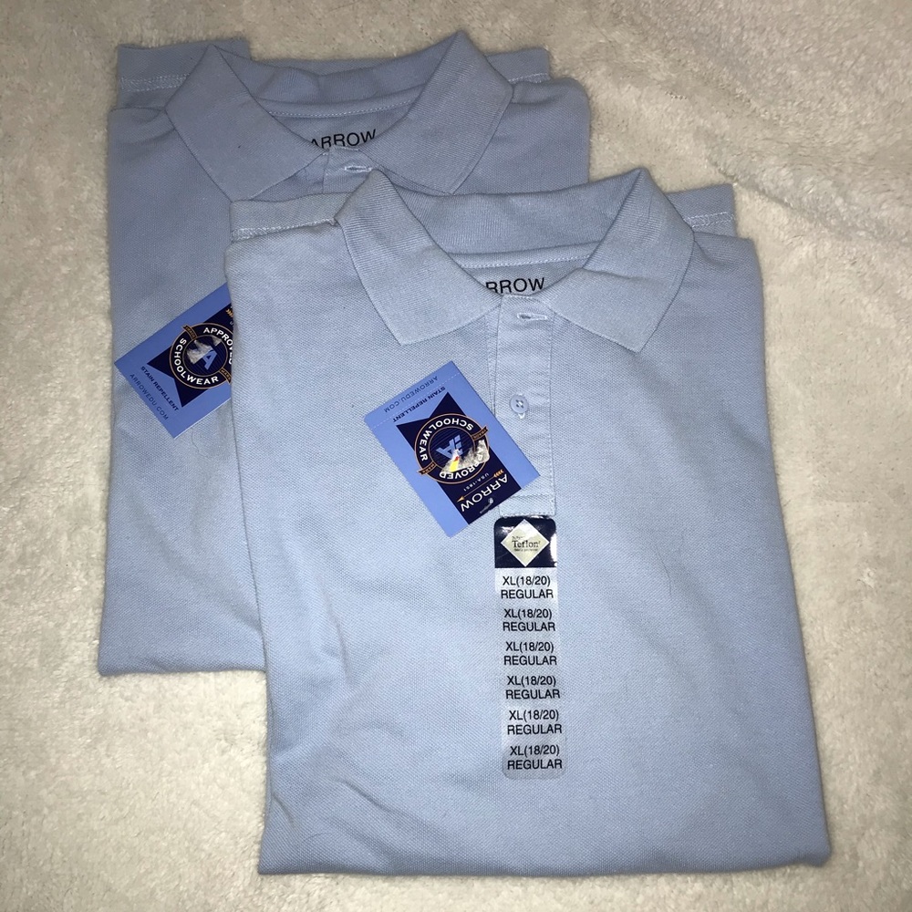 NWT Two Arrow Light Blue Boy’s Polos